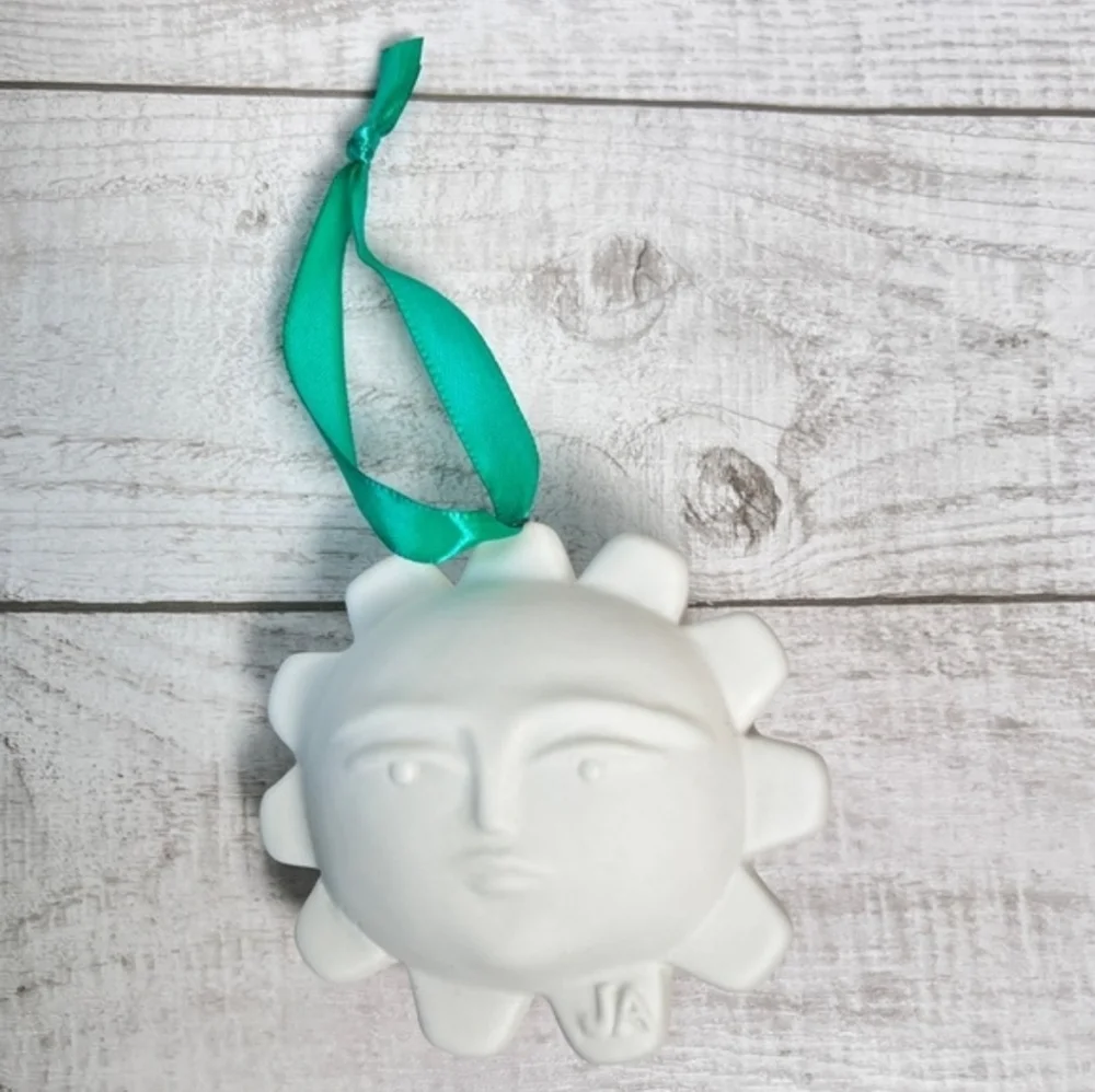 Jonathan Adler Matte Porcelain SUN Menagerie Christmas Ornament